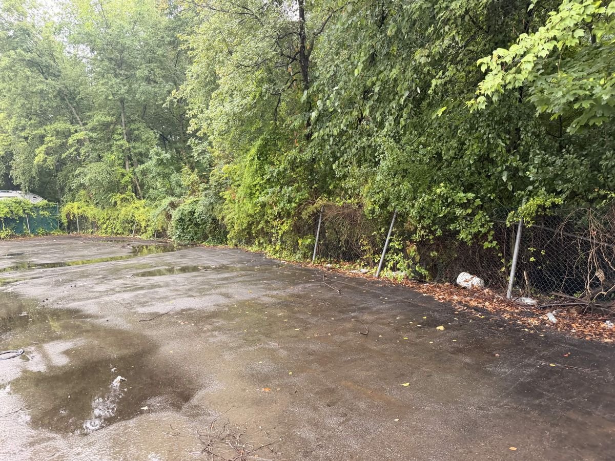 Commercial Clean Up — before Apex Exterior Services completed the work